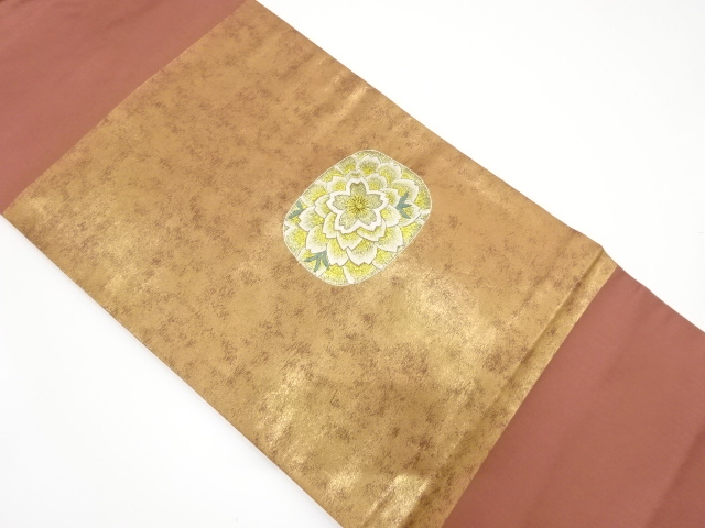 花模様刺繍名古屋帯